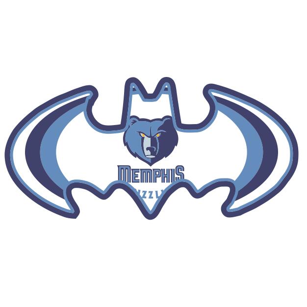Memphis Grizzlies Batman Logo iron on transfers